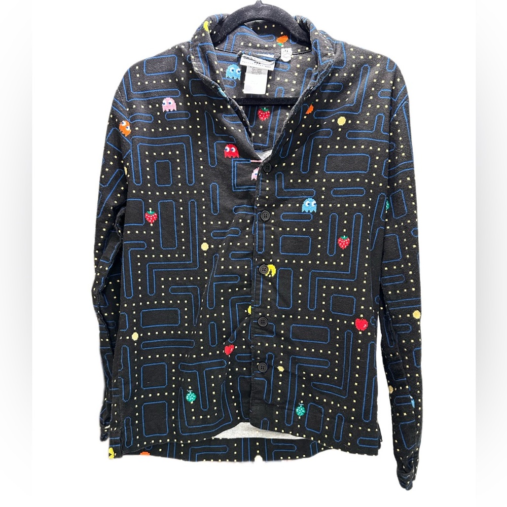 Pottery Barn Teen PAC-MAN™ Organic Flannel Pajama Set Size Medium
